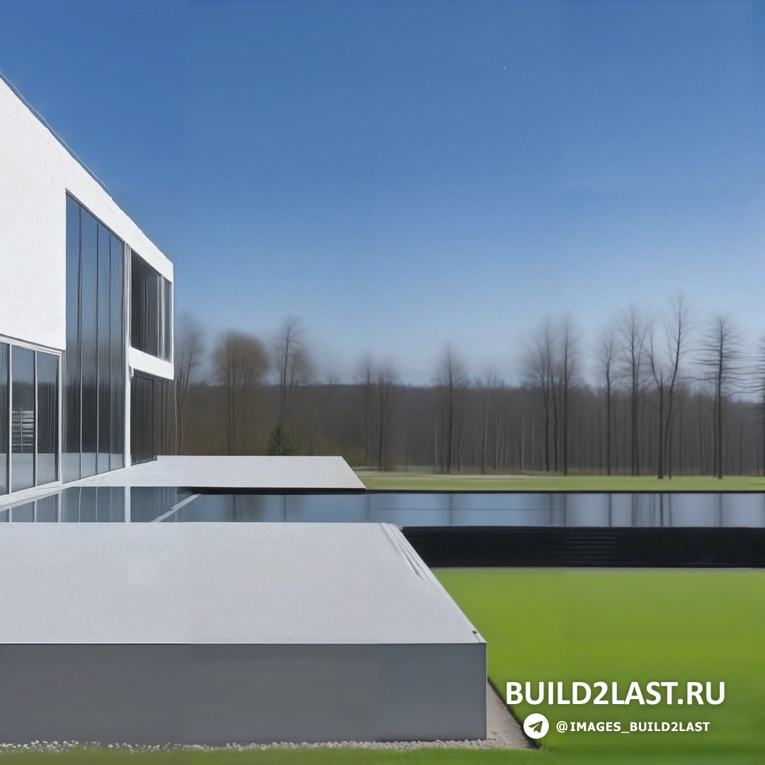 Бассейн с видом на горы и ясное небо