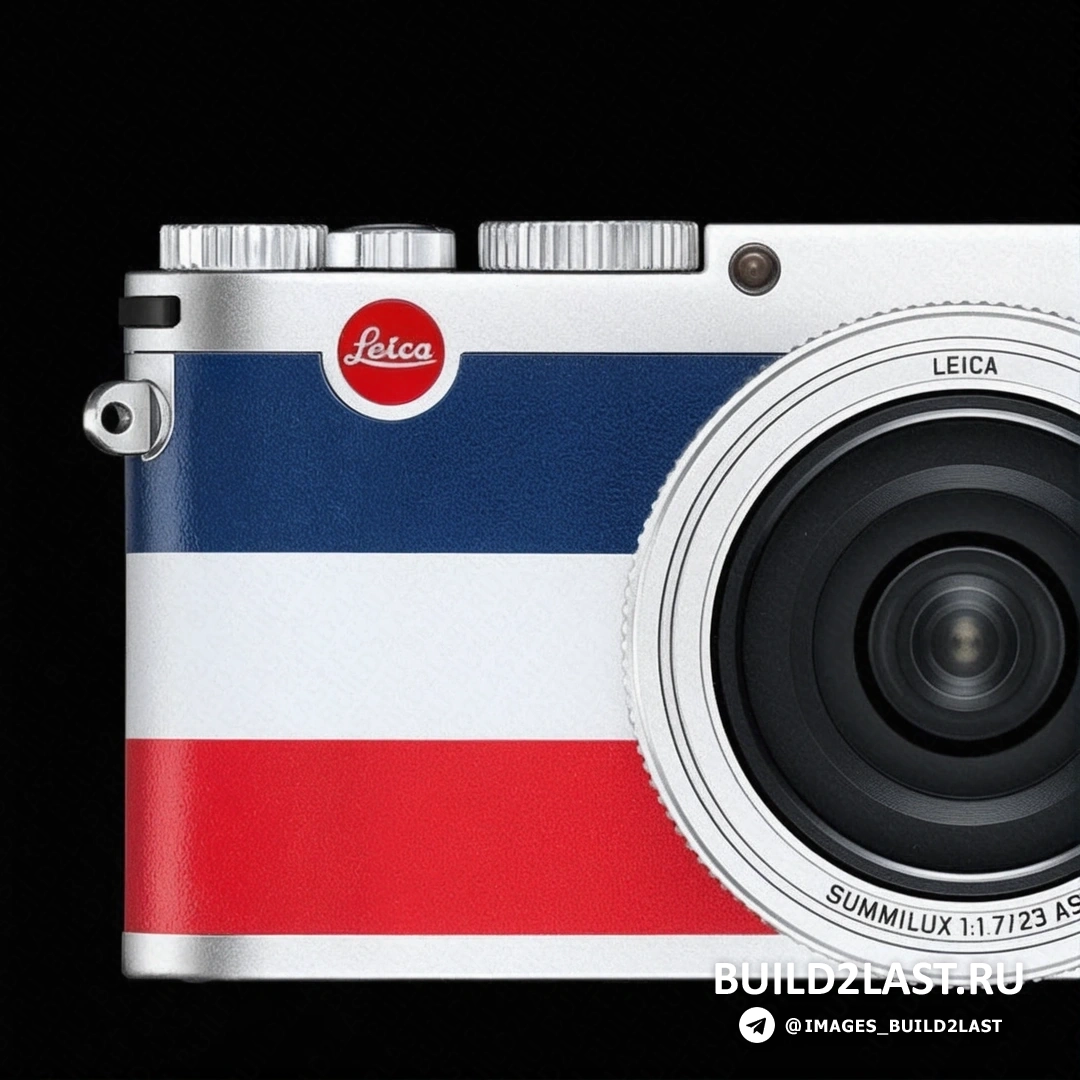 Дизайн корпуса камеры Laica X с металлическими элементами и кожаной отделкой