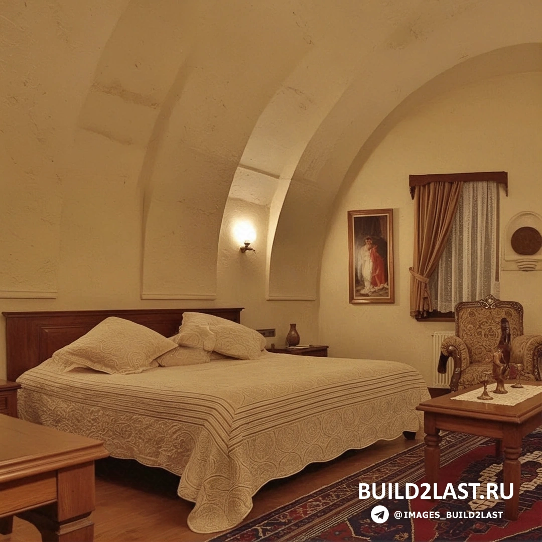 Холл отеля с диваном, арками и элементами восточного стиля