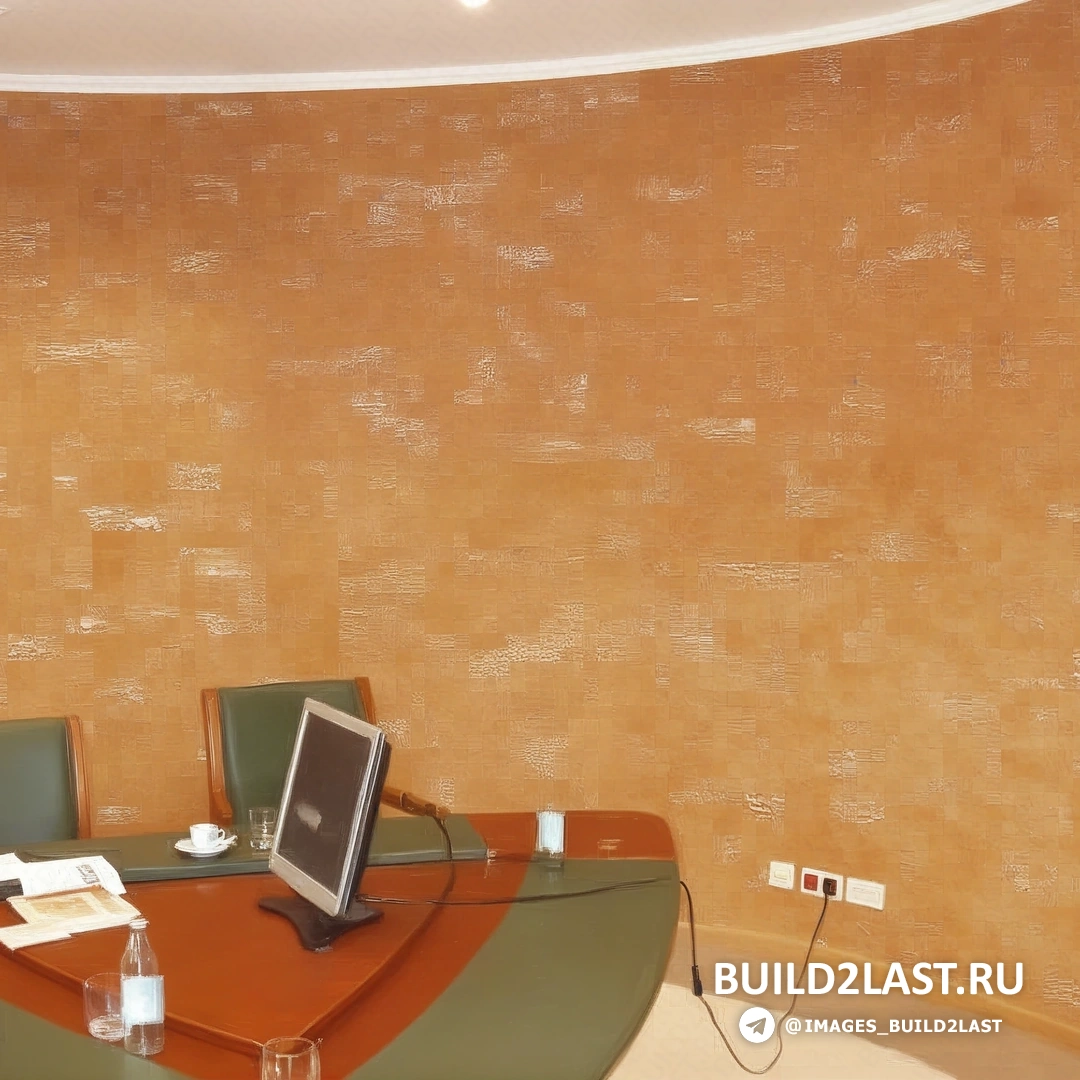 Интерьер с пробковыми обоями, декором и светлым деревом