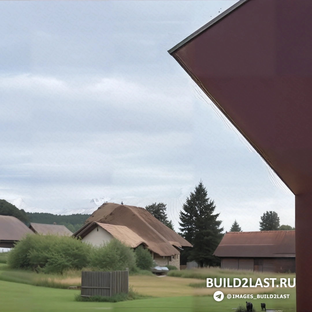 Лужайка перед домом, с цветами и скамейкой, окруженная зеленью