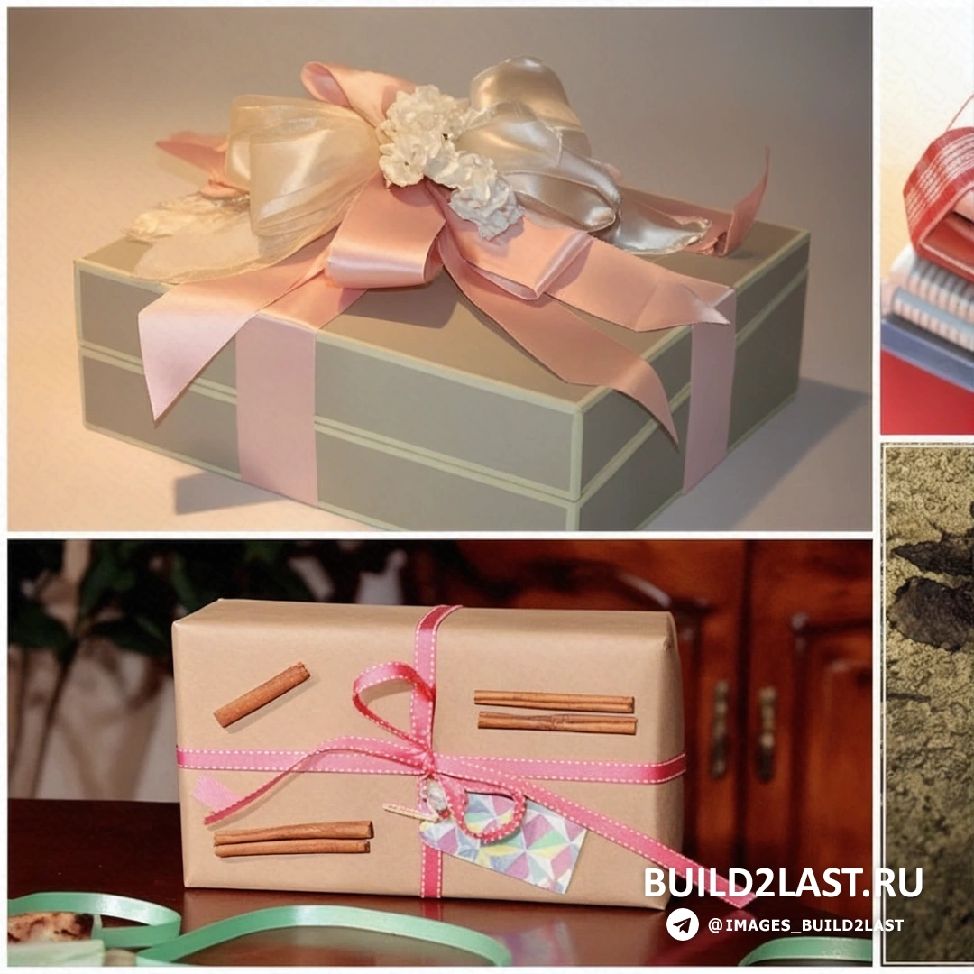 Подарочная упаковка в белых и розовых тонах с хэнд-мэйд элементами, бежевые детали