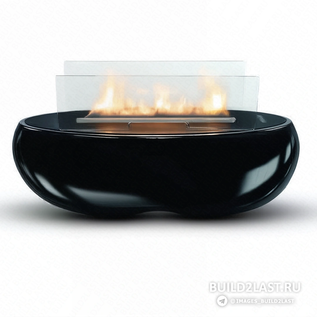 Подробный вид на биокамин ZEN с четким изображением огня и корпуса