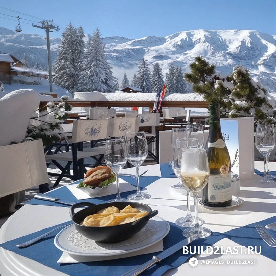 Семья на горнолыжной трассе, малыши учат кататься на лыжах в Мерибеле