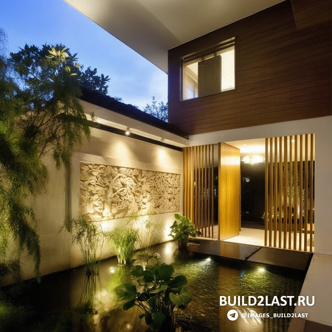 Стеклянный фасад с ландшафтным дизайном в Сингапуре