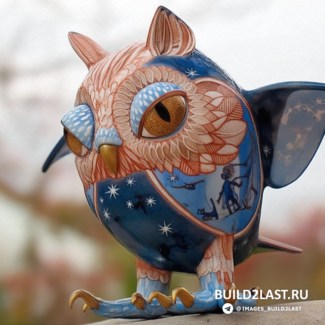 Традиционная керамическая фигура с элементами украинской культуры