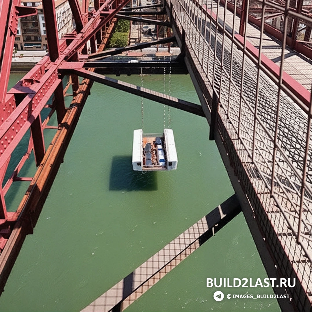 Вид на Бискайский мост с города и его окружения.