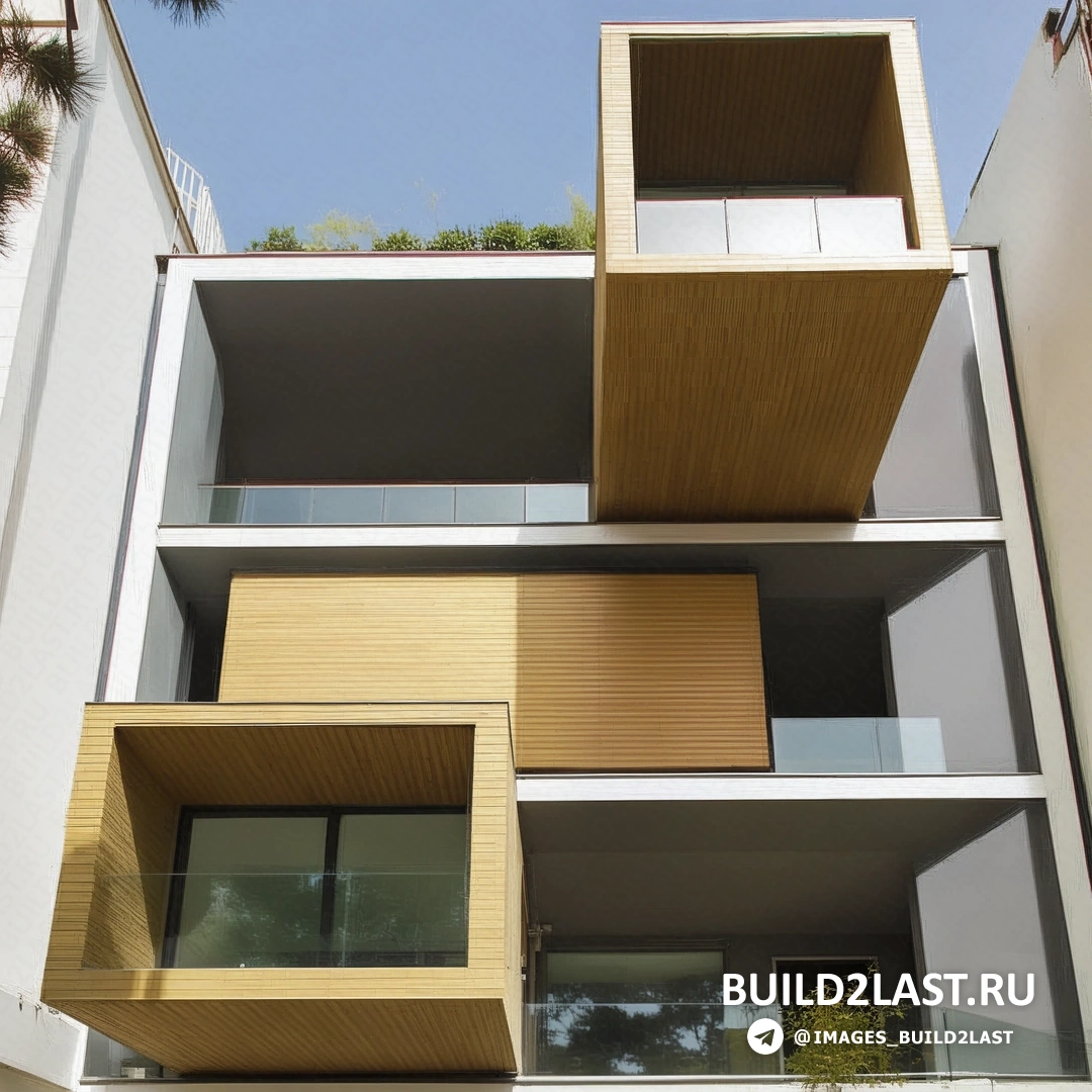 Вид на дом Sharifi-ha с улицы, с закрытыми панелями