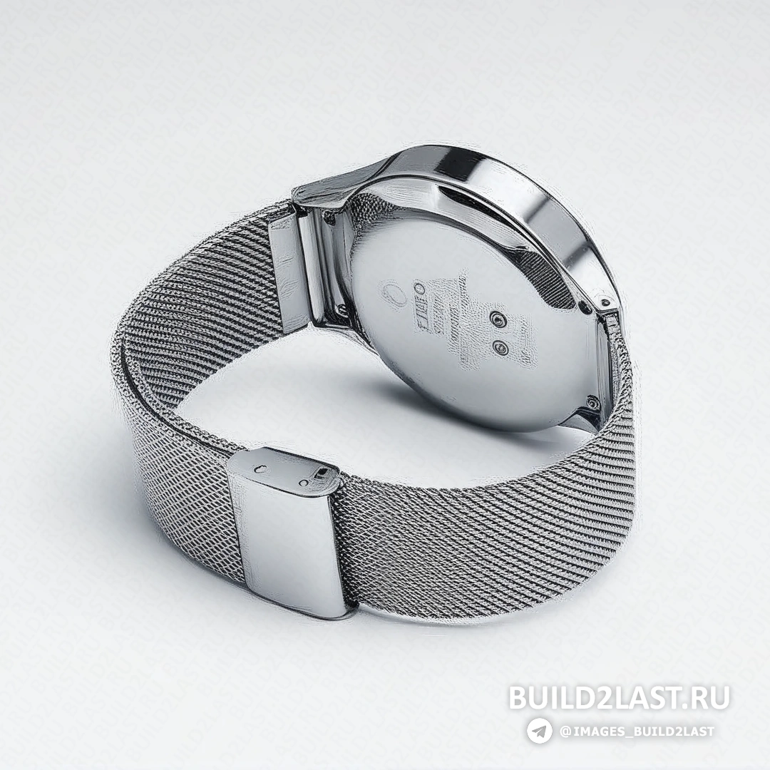 Задняя панель наручных часов ZIIIRO Saturn Silver с гравировкой и логотипом бренда