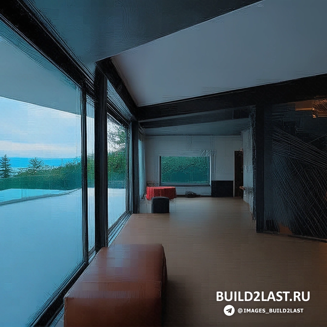 Закатный вид на виллу Gumno House с освещением, подчеркивающим архитектурные особенности здания